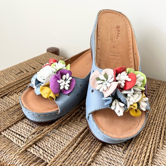 Spring Step Shoes Women’s 6 Flowerchild Wedge Sandal - Picture 2 of 9